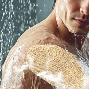 Gants de bain en chanvre naturel pour exfoliation de la peau, <span class=keywords><strong>gant</strong></span> de toilette pour gommage corporel et nettoyage, luffa doux pour hommes et femmes - Product Image 5