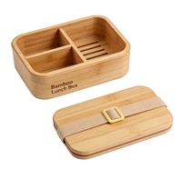 Lonchera Innovadora de Bambú, Ecológica, Biodegradable, Reutilizable, Contenedor de Alimentos Bento, OEM ODM