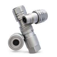 Raccord de tuyau hydraulique à déconnexion rapide Naiwo, joints filetés 1/4" NPT/BSP ISO 16028, valve en acier au carbone