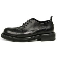 Mocassins Oxford carrés pour hommes de haute qualité en cuir véritable, à lacets, antidérapants, respirants et légers