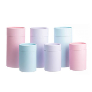 Custom size luxury print colorful pink paper tube box for cosmetic