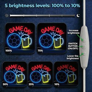 Game Day Soccer Letreros Neon LED indoor hanging ambient light shop <b>sign</b> wall decoration light entrance indicator light 5v 12v - Product Image 3