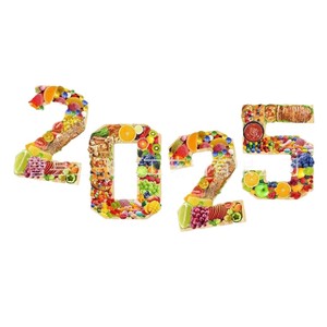 ถาดผลไม้และขนมทำจากไม้เนื้อแข็ง รูปทรงดิจิทัล 2025 ใช้ซ้ำได้ สำหรับงานเลี้ยงฉลองปีใหม่ - Product Image 1