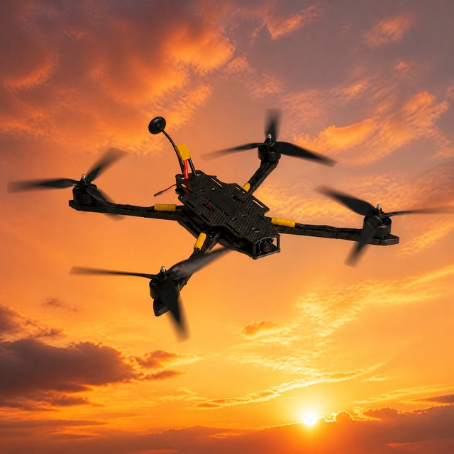 FY-FPV13 Construction Site Survey Drone 13In Quadcopter 5.5KG Payload 30Min Flight 165 Wide-Angle FPV Camera Long Range Carbon