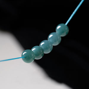 Natural Type a Untreated Blue Watery Guatemala Jadeite Rondelle <strong>Coin</strong> Spacer Beads,Icy Clear Blue Jade Loose Beads,DIY Jewelry - Product Image 3