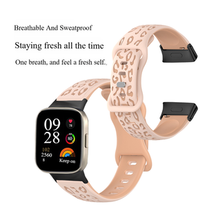 Uhren armband für Redmi Watch <span class=keywords><strong>3</strong></span> Leoparden muster Schnell verschluss Weiches Silikon Verstellbares atmungsaktives Smart-Uhren armband für Mann Frau - Product Image 3