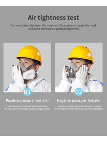 Respirador de Media Cara 6200 con Certificación CE, de Alta Calidad, para Pintura de Automóviles, para Gases Ácidos, Vapores Orgánicos y Partículas Tóxicas - Product Image 6