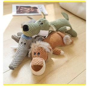Offre Spéciale chien en peluche jouet pour animaux de compagnie jouet grinçant dessin animé Lion loup éléphant forme animale chat chien poupée interactive - Product Image 4