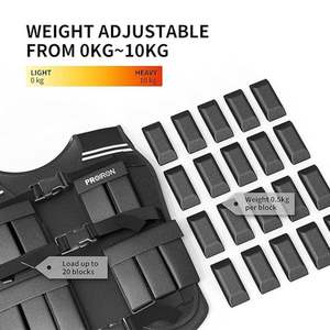 Sac à dos de sport Fitness Noir Poitrine Vente en gros Gilet lesté d'entraînement pour la course à pied Gilet d'entraînement avec poids 50 kg - Product Image 5