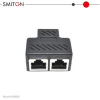 RJ45 3 puertos hembra conector Ethernet 8p8c adaptador de acoplador para cable CAT5 Cat6 cat7