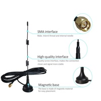 Antenne 433Mhz 470MHZ avec base magnétique pour IOT, radio amateur, amplificateur de signal, câble RG174 de 3 mètres, antenne Lora à double ressort