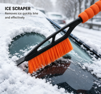 Brosse à neige et grattoir à glace avec poignée confortable pour le nettoyage hivernal du pare-brise de la voiture