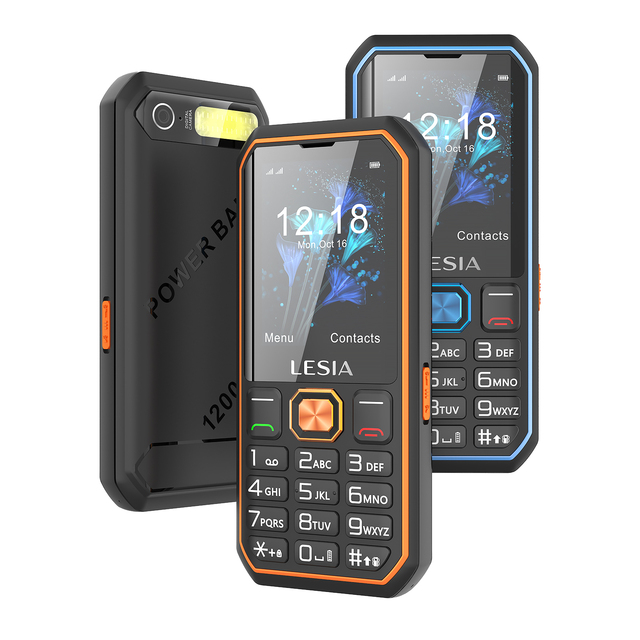 2.8inch GSM Mobile Phones 12000mah Dual SIM Cards Standby Rugged Keypad 2G bar Phone Feature Phone with Power Bank Function