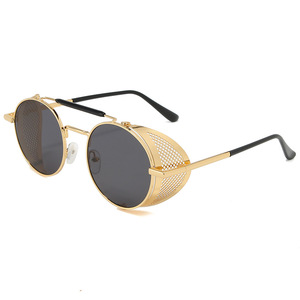Nouvelles Lunettes de Soleil Métalliques Steampunk Tendance Feihong FH5066247 Unisexe, Verres Acryliques UV400 Créatifs Style Punk, Monture Latérale en Maille, Lunettes Vantage - Product Image 1