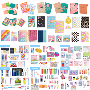 Juego de papelería kawaii con temas de fresa, limón y aguacate, lindos útiles escolares para niños, niñas y paquetes de regalo para el aula - Product Image 3