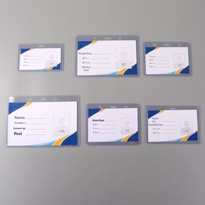 Porte-cartes de visite en PVC rigide transparent avec logo personnalisé, finition givrée, pour fournisseurs - Product Image 4