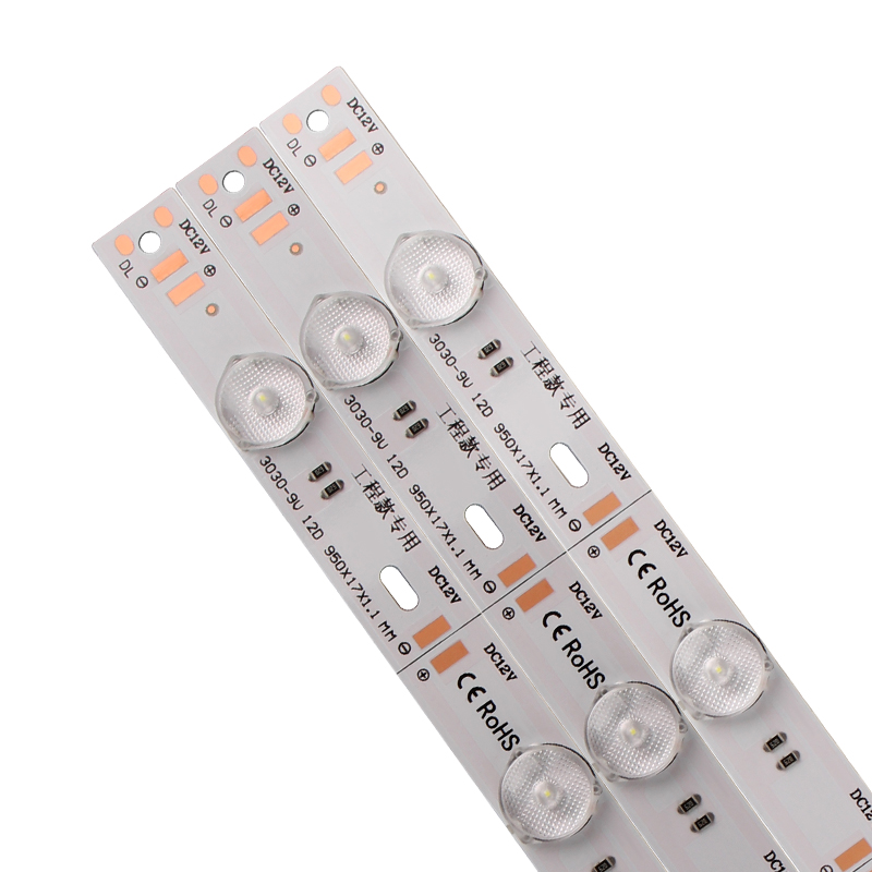 DC12 12w 15w 1000mm led rigid strip bar lights pcb board with lens 170 degree beam angle