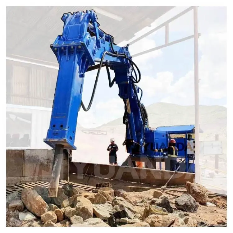 Trung Quốc Thủy Lực Crane Manipulator Bệ Rockbreaker Boom Thiết Bị Văn Phòng Phẩm Rock Breaking Máy Với Hammer