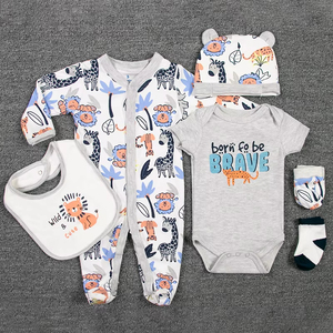 Set Regalo per <span class=keywords><strong>Neonati</strong></span> Bulala, 6 Pezzi in Cotone, per Bambini 3-9 <span class=keywords><strong>Mesi</strong></span>, Maniche Lunghe, Invernale, Stampa Animali Cartoon, Traspirante - Product Image 3
