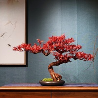 Plantes artificielles, petit faux bonsaï en pot, pin artificiel pour la décoration de la maison, de la chambre ou des étagères