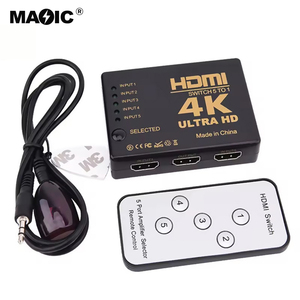 OEM Personnalisé Offre Spéciale 4K * 2K <span class=keywords><strong>HDMI</strong></span> 5x1 <span class=keywords><strong>Splitter</strong></span> <span class=keywords><strong>HDMI</strong></span> <span class=keywords><strong>Splitter</strong></span> 5 dans 1 Avec câble Et télécommande - Product Image 4