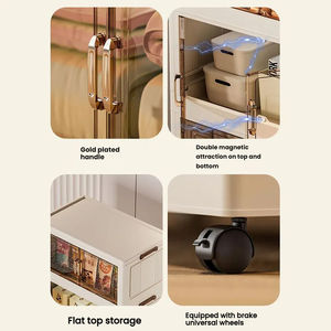 <span class=keywords><strong>Commode</strong></span> de rangement pliable en plastique à 1 à 5 niveaux avec tiroirs pour chambre, cuisine, salon, <span class=keywords><strong>sur</strong></span> pied avec roulettes - Product Image 6