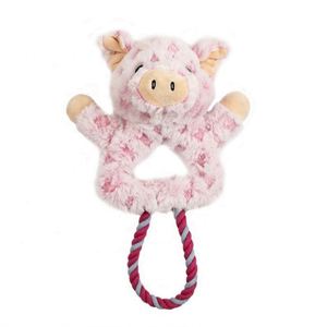 Juguetes de peluche para perros con forma de triángulo, juguetes chirriantes de cuerda interactivos para masticar para perros - Product Image 1