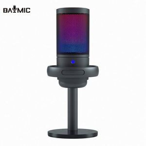 Factory Hot Sale Profesional Rofone Broadcast Youtube Usb Gaming Rgb Portable Microphone Mic With Desktop <b>Stand</b> - Product Image 3