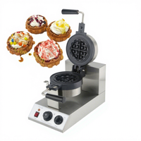 Nouvelle machine à gaufres belges rotative électrique professionnelle pour snack-bars, petite machine à gaufres rondes fourrées - Prix
