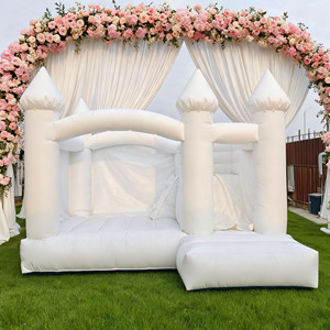 Castillo Inflable Blanco, Combinado con Tobogán, Material de PVC, Garantía de 3 Años, Fácil Instalación para Bodas al Aire Libre - Product Image 6