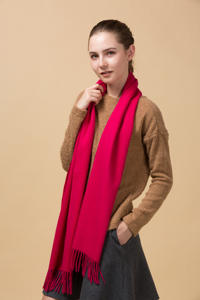 Custom ODM High Quality Lambswool Merino <b>Wool</b> Delicate lightweight Solid-Color Coldproof Warm <b>Scarf</b> for All Seasons - Product Image 3