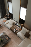 Ensemble de canapés modulaires en tissu, design moderne, avec combinaison libre, durable et personnalisable, pour hôtel, villa, appartement, salon