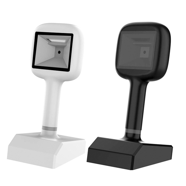 D42 Desktop Barcode Scanner with Auto Sensing Scanning 1D 2D QR Codes USB Interface in Stock