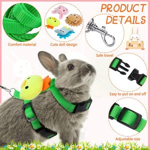 Pequeña mascota lindo chaleco arnés <span class=keywords><strong>Correa</strong></span> con decoraciones <span class=keywords><strong>para</strong></span> conejito gatito cachorro - Product Image 6