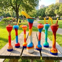 Gobelet à cocktail à long col 16oz avec paille et couvercle, en plastique PET jetable, couleur personnalisée, logo personnalisé, vente en gros