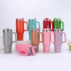40oz Car H1.0 <b>Handle</b> <b>Travel</b> Tumbler Vacuum <b>Mug</b> Lid Straw Non-Slip Base OEM ODM Custom Color - Product Image 4