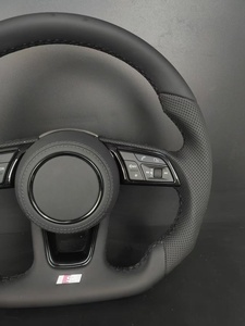 Volant de voiture sport personnalisé S-Line à fond plat en cuir perforé pour Audi A3 A4 <span class=keywords><strong>A5</strong></span> A6 A7 A8 Q3 Q5 Q7 Série R/RS - Product Image 6