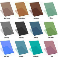 Verre flotté teinté testé SGS 6 mm, gamme de couleurs, qualité garantie pour projets mondiaux, vente en gros, OEM disponible