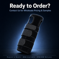 Attelle de poignet |   Support de compression pour le syndrome du canal carpien |   Stabilisateur de barre en aluminium |   Protège-poignet médical réglable en velcro OEM/ODM