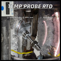 Probe Suhu Baja Tahan Karat Industri RTD PT100 Tipe K Termokopel Sensor Sekrup Dalam untuk Pemantauan Proses