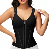 Nouveau Corset Gilet Amincissant Femme à Fermeture Éclair, Gainant Ventre Plat Sport avec Soutien-Gorge