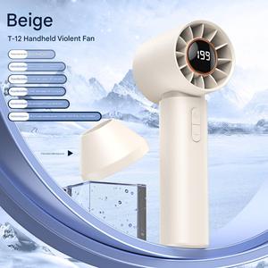 Ventilateur USB sans lame pour voiture et extérieur-Ultra silencieux, contrôle tactile à 5 vitesses, rechargeable, écologique et léger - Product Image 6