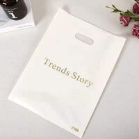 Sac éco soluble, transporteur écologique personnalisé, sac de Shopping en plastique découpé avec poignée