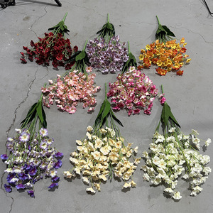 Bouquet de fleurs artificielles Yixuan en forme de volubilis, en soie, pour décorations de mariage et de maison - Product Image 2