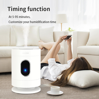 Humidificateur ultrasonique portable blanc 3L avec télécommande Mini humidificateur d'aromathérapie à faible bruit pour usage domestique
