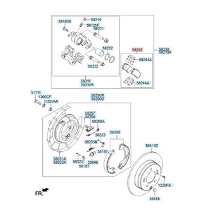 Plaquette de frein arrière de pièces de rechange d'automobile de production professionnelle OEM 58302-4QA00 583024QA00 58302 4QA00 pour Hyundai Kia - Product Image 6