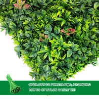 Nouvelle conception de panneaux de feuillage artificiel en PE, haie de buis verte pour la décoration extérieure des jardins, arbustes et arbres