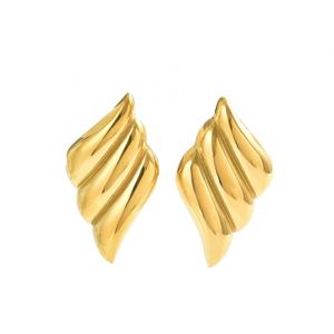 European American Style Chic Geometric Three-Layer <b>Silver</b> Plated Channel Set <b>Stud</b> Earrings Women Diamond-Embellished Alloy - Product Image 5