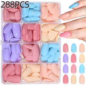 288 <span class=keywords><strong>Uñas</strong></span> Postizas Francesas Simples y Elegantes, Color Blanco, Negro y <span class=keywords><strong>Rosa</strong></span>, con Acabado Brillante, <span class=keywords><strong>Uñas</strong></span> Francesas de Cobertura Completa, Puntas de <span class=keywords><strong>Uñas</strong></span> de Gel Suave - Product Image 2