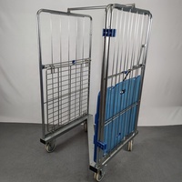 Conteneur de rouleau pliable robuste utilisé par supermarché avec base en Z